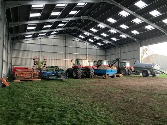 outside metal shed
