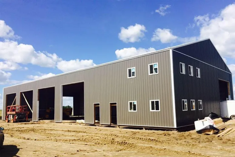 metal building with rv carport