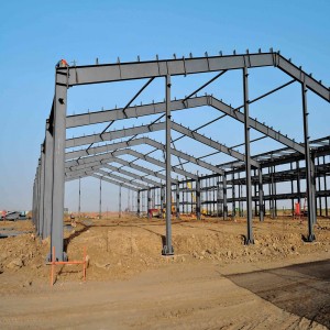 double span prefabricated warehouse steel structure metal building