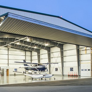 Ready made large span prefab metal steel structure aircraft hangar