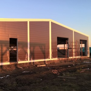 Facade Metal facing sandwich panel industrial shed