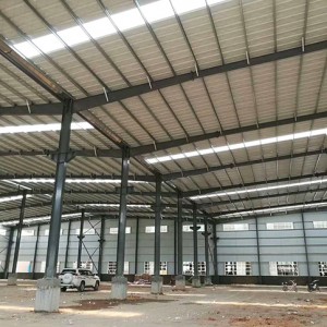 Light Prefabricated Outdoor Steel Roof Frame Warehouse Storage Shed