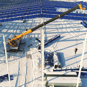 Light Prefabricated Outdoor Steel Roof Frame Warehouse Storage Shed